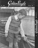 vintage boys 1940s vintage fair isle knitting pattern