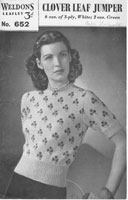 vintage fair isle knitting pattern for ladies jumper 1940