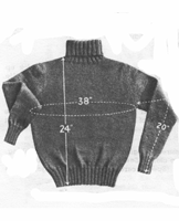 vintage RAF flying jumper knitting pattern from 1940s