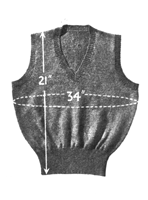 ladies Air force jumper or tank top knitting pattern from 1940s
