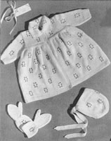 vintage matinee set knitting pattern from 1940s
