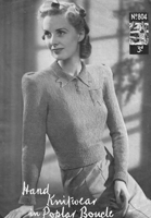 vintage ladies jumper knitting pattenr 1940