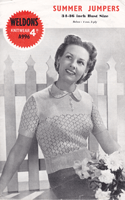 vintage summer jumper knitting pattern 1940s