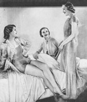 vintage lingerie set with cami-knickers, bed jacket and nightdress from 1937