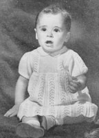 Vintage baby dress knitting pattern 1940s