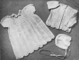 vintage baby dress set knitting pattern