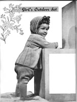 vintage toddler out door set knitting pattern