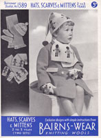 vintage knitting pattern 1940s chids fair isle gloves