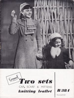 vintage girls beret knitting pattern 1950s