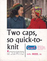 vintage fair isle knitting pattern girls bonnets 1950s