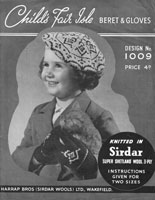 vintage beret knitting pattern childrens fair isle knitting pattern 1940s