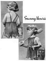 little girls sun suit knitting pattern 1947