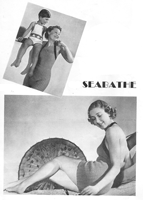 vintag ladies swim suit knitting pattern 1930s