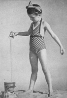 vintage swim suit knitting 1950s