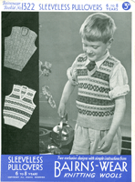 vintage knitting pattern for boy pullover