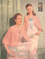 vintage ladies bed jacket knitting pattern from 1950s