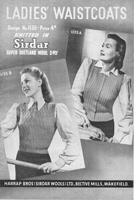 vintage sirdar waistcaot knitting pattern from 1940s