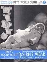 vintage baby layette and pram set knitting pattern form 1930s