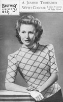 Bestway wartime knitting pattern ladies jumper