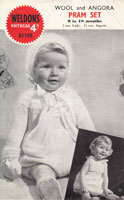 vintage baby promset knitting pattern 1940s