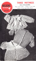 vintage baby matinee coats knitting pattern 194os