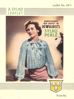 ladies 1950s bed jacket knitting pattern