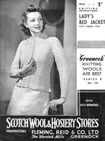 vintage 1930s bed jacket knitting pattern