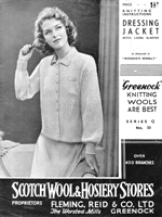 vintage 1930s bed jacket knitting pattern