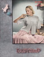 vintage ladies bed jacket knitting pattern from 1940s