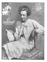 vintage ladies bed jacekt knitting pattern 1930s