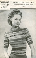 vintage fair isle knitting patterns