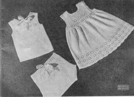 vinage baby undies matchin layette 1940s knitting pattern