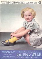 vintage childrens socks from 1930s and 1940s
