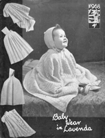 vintage baby capes and shawl knitting pattern 1930s