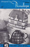 vintage tea cosy knitting pattern cottage style 1940s