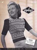 vintage ladies fair isle jumper knitting pattern