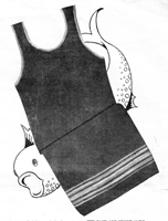 vintage knitting pattern from 1935 for boys or girls swim suit from 1935