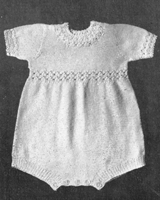 vintage romper suit knitting pattern from 1940s