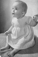 baby dress knitting pattern from layette 1940s