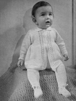 vintage baby pram set knitting pattern from 1940s