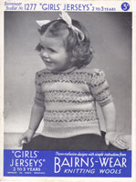 vintage girls fair isle jumper knitting pattern 1930s