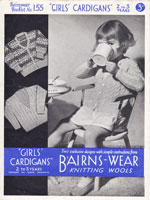 vintage girls or boys cardgan in gair isle 1940s knitting pattern