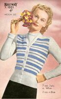vintage ladies fair isle knitting pattern