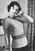 vintage ladies knitting pattern for jacket 1940s