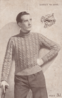 mans jumper knitting pattern from 1930s