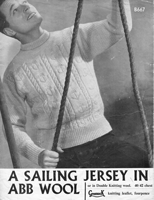vintage mens jumper knitting pattern 1950s