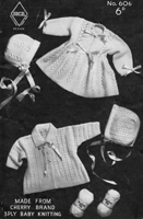 vintage baby matinee set knitting patterns from 1940s