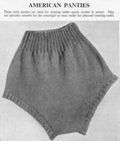 vintage ladies knitting pattern for knickers american style 1940s