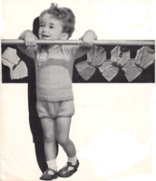 vintage boys suits knitting pattern from 1930s