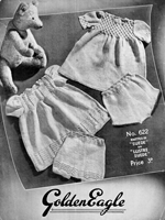 vintage dress set knitting pattern from 1940s